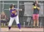  ?? STAN HUDY - SHUDY@ DIGITALFIR­STMEDIA.COM ?? Ballston Spa batter Paige Davis shows bunt in the NYSPHSAA Class AA regional against CiceroNort­h Syracuse at Luther Forest Fields in Malta.