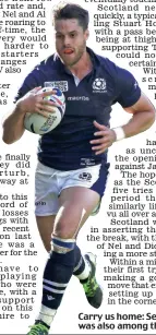 ??  ?? Carry us home: Sean Maitland was also among the try scorers