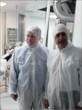  ?? PHOTO: SUPPLIED ?? The Minister of Trade and Industry, Rob Davies, left, and Aspen Group chief executive Stephen Saad during a visit to the company’s manufactur­ing site in Port Elizabeth yesterday.