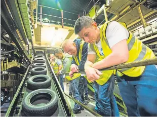  ?? Picture: Alan Richardson. ?? Workers at the Michelin plant were praised for their innovative and creative response to challenges.