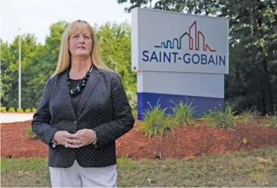  ?? AP PHOTO/CHARLES KRUPA ?? New Hampshire Rep. Nancy Murphy, D-Merrimack, poses for a photo Aug. 15 outside the Saint-Gobain plastics factory in Merrimack, N.H.