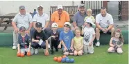  ??  ?? Play time Youngsters enjoyed a fun time playing Target Bowls at Polmaise BC