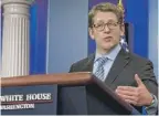  ?? | CAROLYN KASTER/AP ?? White House press secretary Jay Carney speaks at the White House on Tuesday.