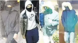  ?? ?? Police released images of suspects officials believe are behind a string of robberies in the Patterson Houses NYCHA complex in Mott Haven, the Bronx, since December.