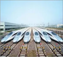  ?? PROVIDED TO CHINA DAILY ?? Shandong is home to high-speed train developer and producer CRRC Qingdao
Sifang Co.