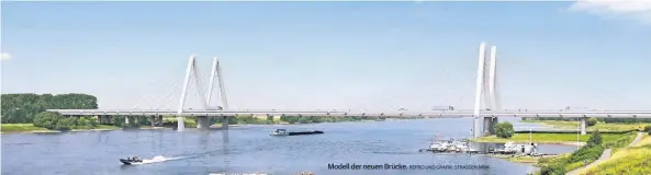  ?? REPRO UND GRAFIK: STRASSEN.NRW ?? Modell der neuen Brücke.