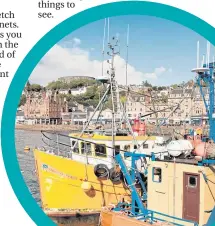  ??  ?? ▼ Fishing boats in Oban harbour.