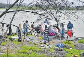  ?? CORTESÍA ?? Desechos. Además de las casuchas se recogieron muchos desechos.