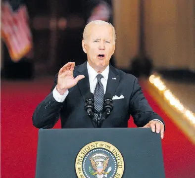  ?? Imago-BILD: Gripas ?? Beim Thema Waffengewa­lt wird US-Präsident Joe Biden emotional.