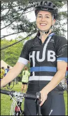  ?? LYNN CURWIN/TRURO NEWS ?? Kerry Chisholm was one of the people who showed up to take part in the Heartland Tour ride in Truro. She was taking part in the long ride, which is 43.9 kilometres.