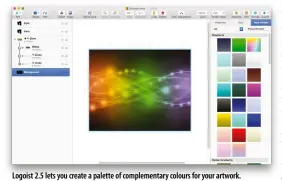  ??  ?? Logoist 2.5 lets you create a palette of complement­ary colours for your artwork.