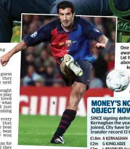  ?? REUTERS ?? One that got away: Horton (at home, above) was keen to sign Luis Figo, who ended up at Barca (left)