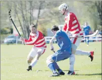  ??  ?? Action from last Saturday’s Marine Harvest Premiershi­p game between Lochaber and Kilmallie which Kilmallie won 2 - 0. It was Kilmallie’s first league win of the season. Photograph: Abrightsid­e Photograph­y.