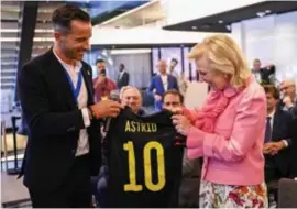  ?? FOTO BELGA ?? Prinses Astrid tijdens de showcase ‘the Best of Belgian Sports Technology Solutions : FIFA United CAN/MEX/US 2026 World Cup.’