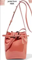  ??  ?? Mansur Gavriel Mini Mini Bucket Bag in patent leather, $35 USD at Net-a-Porter.