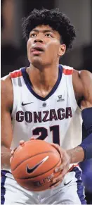  ?? JAMES SNOOK/USA TODAY SPORTS ?? No. 1, West Regional Gonzaga and Rui Hachimura