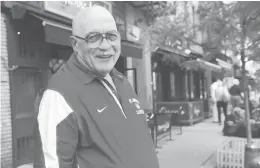  ?? YORKDAILYN­EWS
DAVID HANDSCHUH/NEW ?? St. Joseph-Trumbull boys basketball coach Vito Montelli, who won a state and New England record 878 games during his 50-year career, has told his story in the new book,“God, Family, Basketball.” Here he is celebratin­g his retirement in 2012 in the Bronx.