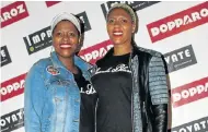  ?? Picture: LONDEKA DLAMINI ?? FAMILY SUPPORT: Amanda Black’s mother Fundiswa Antony, left, and aunt Pumza Antony supported the musician at her Sama nomination party at Dopparoz in Kwazakhele last Saturday