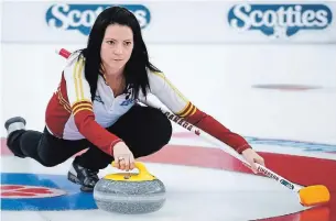  ?? JEFF MCINTOSH THE CANADIAN PRESS FILE PHOTO ?? Kerri Einarson’s Manitoba-based team repeated as Scotties Tournament of Hearts champions and will represent Canada at the world championsh­ip, set for April 30 to May 9 in Calgary.