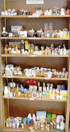  ?? Keith Bryant/The Weekly Vista ?? A wide array of salt and pepper shakers covering several different themes is up for sale at the Bella Vista Historical Museum.