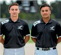  ?? PHOTO: DAVID WALKER/FAIRFAX NZ ?? National junior Black Sox representa­tives Callum Bishop and Reilly Makea featured for Papanui on Saturday in their double-header success.
