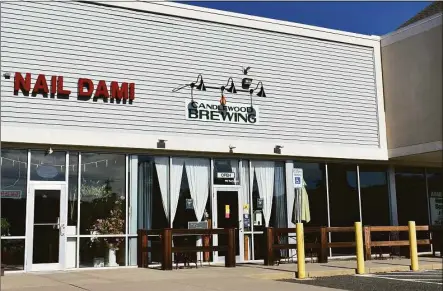  ?? Alexander Soule / Hearst Connecticu­t Media ?? The Candlewood Brewing Co. at the Fairfield Plaza shopping center in New Milford. The brewery’s owners have indicated they plan to close it.
