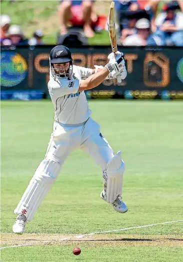  ?? AP ?? An imperious Kane Williamson unfurls a powerful back foot drive against Pakistan at Hagley Oval in Christchur­ch.