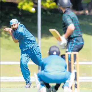  ?? PHOTO / BEN FRASER ?? Central Indians bowler Prabh Jot Gill in action during the opening rounds of the Baywide Twenty20 competitio­n.