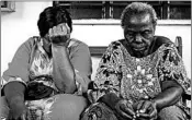  ?? JANE HAHN/WASHINGTON POST ?? Martine de Souza, left, a descendant of Francisco Felix de Souza, sits with her mother, Dagba Eulalie, at home in Ouidah.