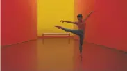  ?? Ezra Hurwitz / San Francisco Ballet ?? The Ballet’s Frances Chung dances at SFMOMA in the world premiere of “Colorforms.”