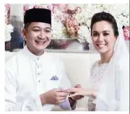  ??  ?? Working together: A filepic of Siti Saleha and Lutfi when they tied the knot.