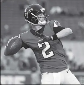  ?? Ap photo ?? Matt Ryan and the Atlanta Falcons are two-point favourites against the topseeded Philadelph­ia Eagles, who are without star quarterbac­k Carson Wentz.