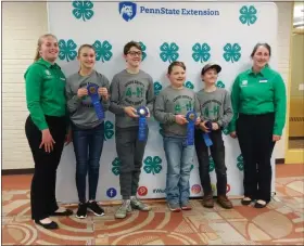  ??  ?? The Lehigh County B team placed 1st in the state 4-H Potato Grading Contest at the PA Farm Show. From left to right: State 4-H Council member, Sadie Berger, Kutztown; Jonathan Emanuel, Laurys Station; Trevor Bowman, Slatington; and State 4-H Council member Konnor Weisner, Lenhartsvi­lle.