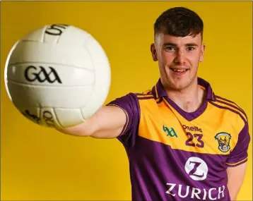  ??  ?? Niall Hughes, who scored a point and played well on Sunday, will be assisting I.T. Carlow in tomorrow’s Sigerson Cup final against D.C.U. along with Cathal Walsh of Monageer-Boolavogue.