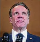  ?? Getty Images ?? A bill would bar ex-gov. Andrew M. Cuomo from using the campaign funds he amassed in office.