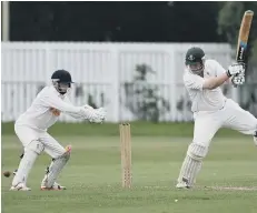  ??  ?? Boldon’s Nick Sampson-Barnes bats against Seaham Harbour on Saturday.