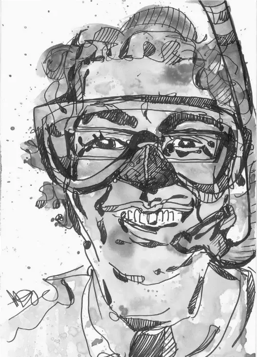  ?? Supplied ?? Calgary artist Mandy Stobo created Scuba Nenshi, a portrait of Mayor Naheed Nenshi, and is selling T-shirts with the image for $20.