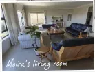  ??  ?? Moira’s living room