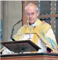 ?? ?? The Archbishop of Canterbury has been accused of bowing to homophobia