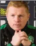  ??  ?? Neil Lennon wants a target man striker in