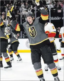  ?? Erik Verduzco ?? Las Vegas Review-journal @Erik_verduzco Teammates will be trying to feed the puck to Erik Haula over the Knights’ last three games as the slick forward aims for his first 30goal season in the NHL.