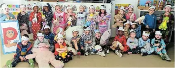  ?? ?? Happy Hours Pre-Primary Middle Group. Happy Hours had their Pyjama Day, themed ‘Polar Bears in Pyjamas’, to celebrate Winter on Friday 29 July. They snacked on all things starting with a "p" and had Polar dancing, Polar stories, Polar ‘I Spy’ and many more fun activities.