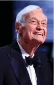  ?? — AFP file photo ?? Roger Corman speaks on stage to present the Grand Prix during the closing ceremony of the 76th edition of the Cannes Film Festival in Cannes, southern France, on May 27, 2023.