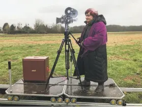  ?? Janus Films ?? French filmmaker Agnès Varda revisits the set of “Vagabond” to explain her strategy for tracking shots in the documentar­y “Varda by Agnès” (2019).