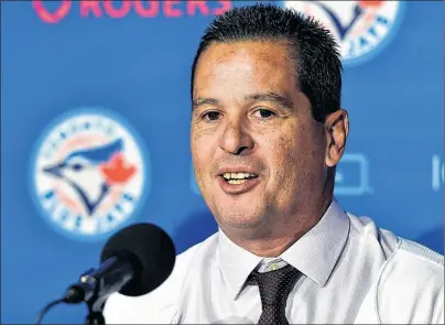  ?? CP PHOTO ?? New Toronto Blue Jays manager Charlie Montoyo speaks at a news conference in Toronto on Monday.