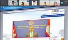  ?? RY SOCHAN ?? Foreign ministry secretary of state Kung Phoak speaks at the ASEAN media forum held virtually on December 7.