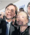  ??  ?? ALL CHANGE: President-elect Luis Lacalle Pou takes a selfie.