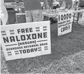  ?? JOHN RABY/AP ?? A 2023 study of metonitaze­ne, a closely related drug to nitazenes, found it took more doses of the antidote naloxone to treat a metonitaze­ne overdose than a fentanyl case.