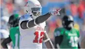  ?? JIM RASSOL/STAFF FILE PHOTO ?? John Franklin III caught seven passes for 95 yards and a touchdown his lone season with the Owls. He ran for 229 yards and two touchdowns and was backup quarterbac­k.