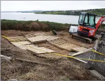  ??  ?? An area being cleared beside at grave at Ballyhack cemetery last week.